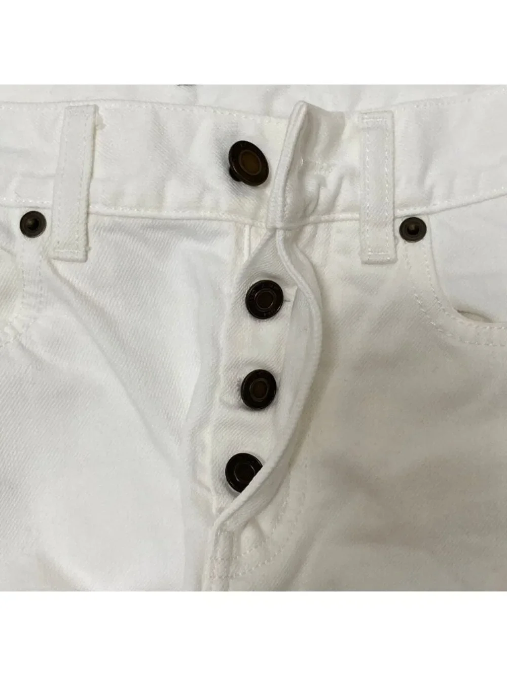 Saint Laurent Paris Skinny Denim Pants 18 m Sl Lw White 26 Jeans
